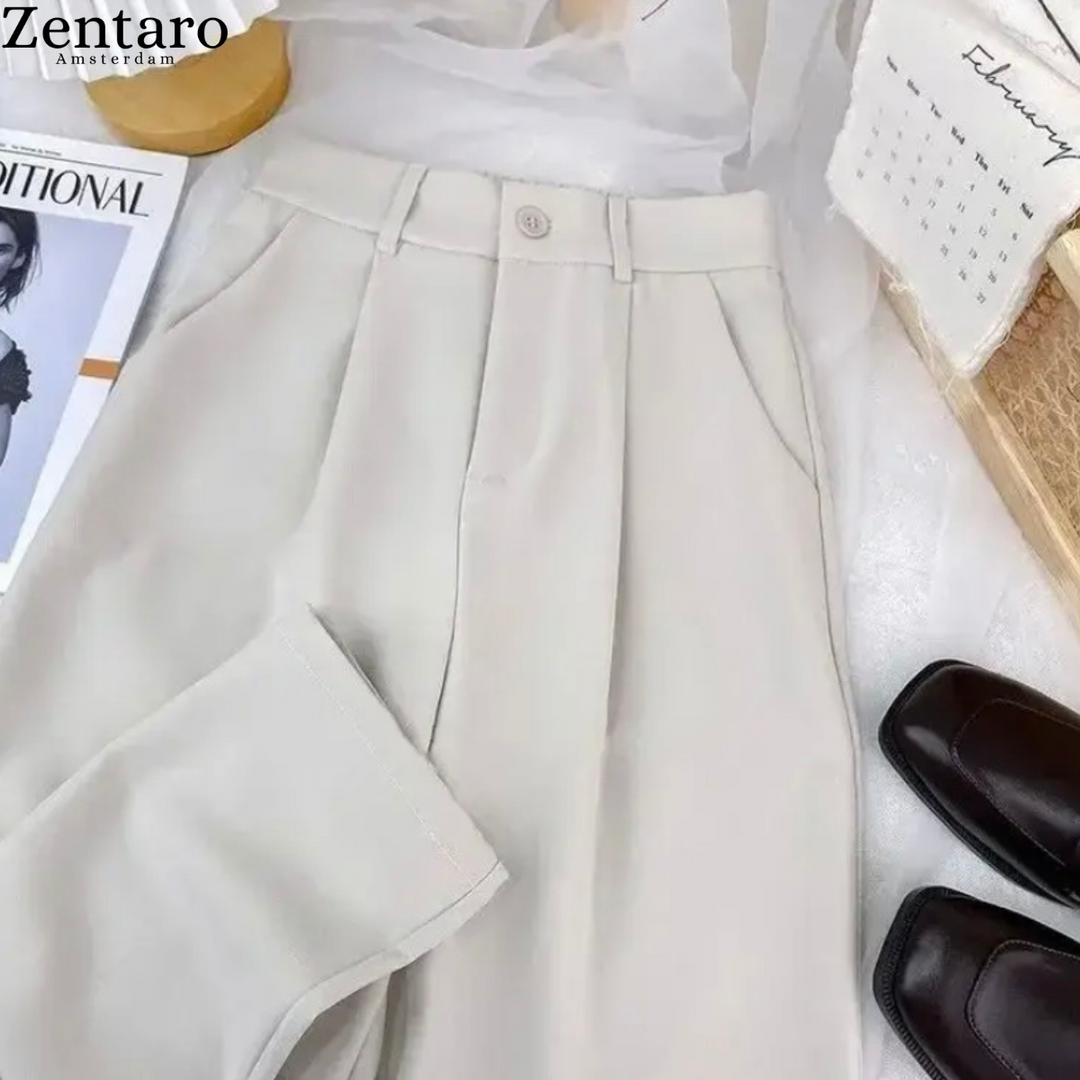 Women's Wide Leg Trousers with High Waist and Tailored Fit