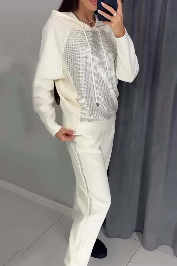 Women's Knit Co Ord Set with Hooded Jumper and Joggers