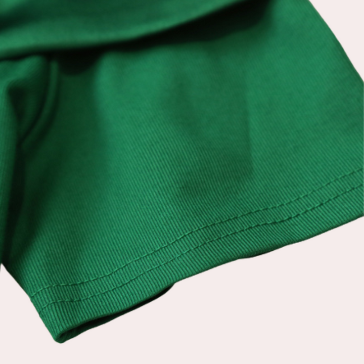 Women's Top with Short Sleeves and Decorative Front Detail