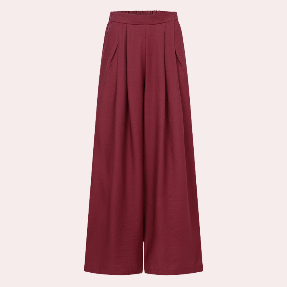 Women's Wide Leg Trousers with High Waist and Relaxed Fit
