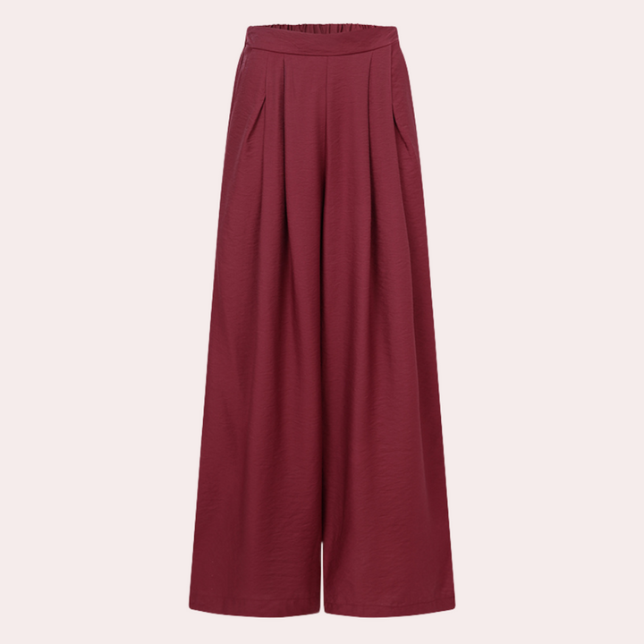 Women's Wide Leg Trousers with High Waist and Relaxed Fit