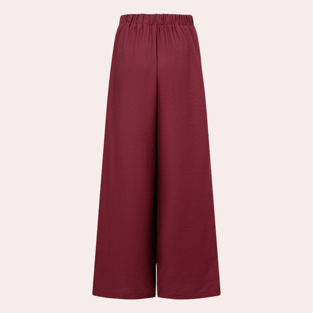 Women's Wide Leg Trousers with High Waist and Relaxed Fit