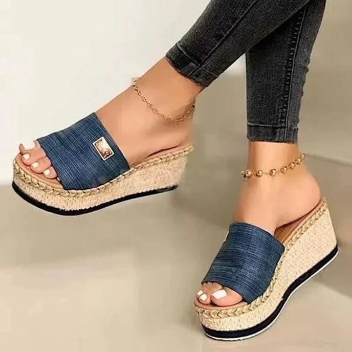 Women's Wedge Sandals with Espadrille Sole