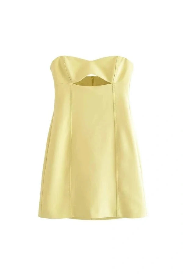 Women's Party Strapless Mini Dress with A-Line Skirt