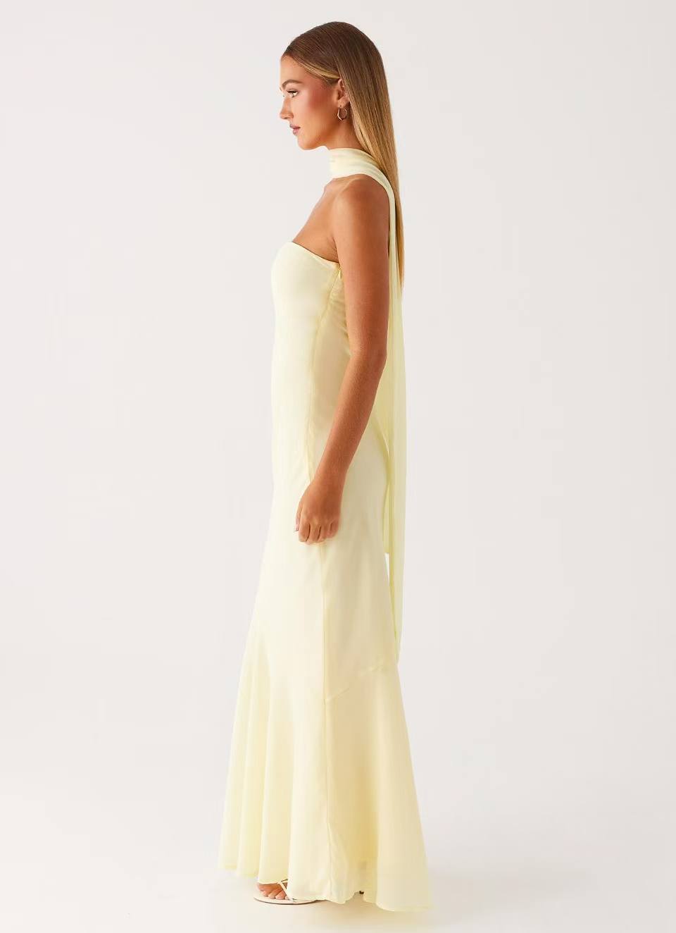 Women's Evening Bandeau Maxi Dress with Mermaid Skirt