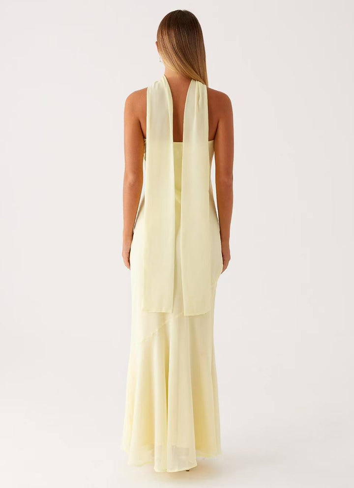 Women's Evening Bandeau Maxi Dress with Mermaid Skirt