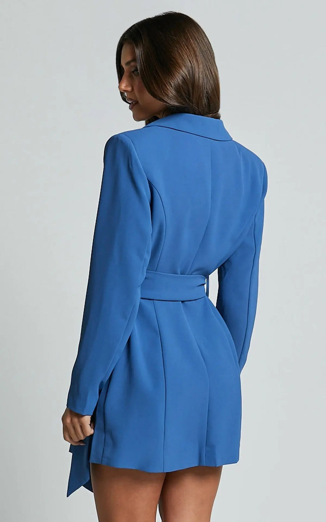 Women's Belted Blazer Dress with Tailored Fit