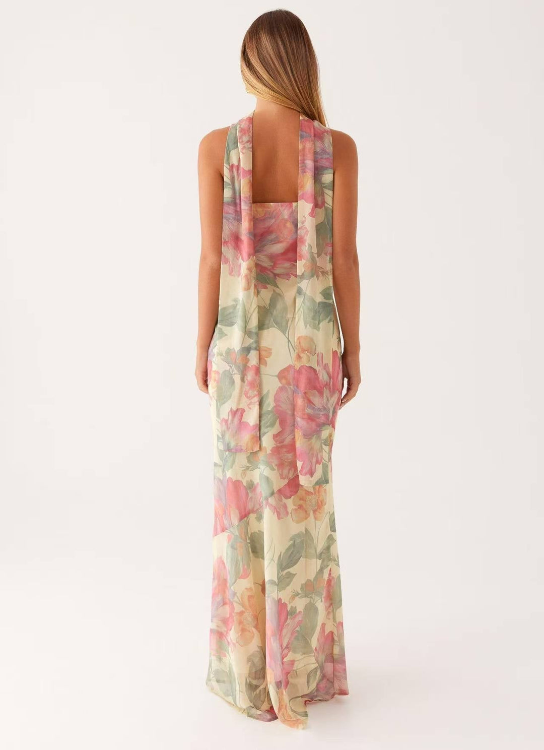 Women's Evening Bandeau Maxi Dress with Mermaid Skirt