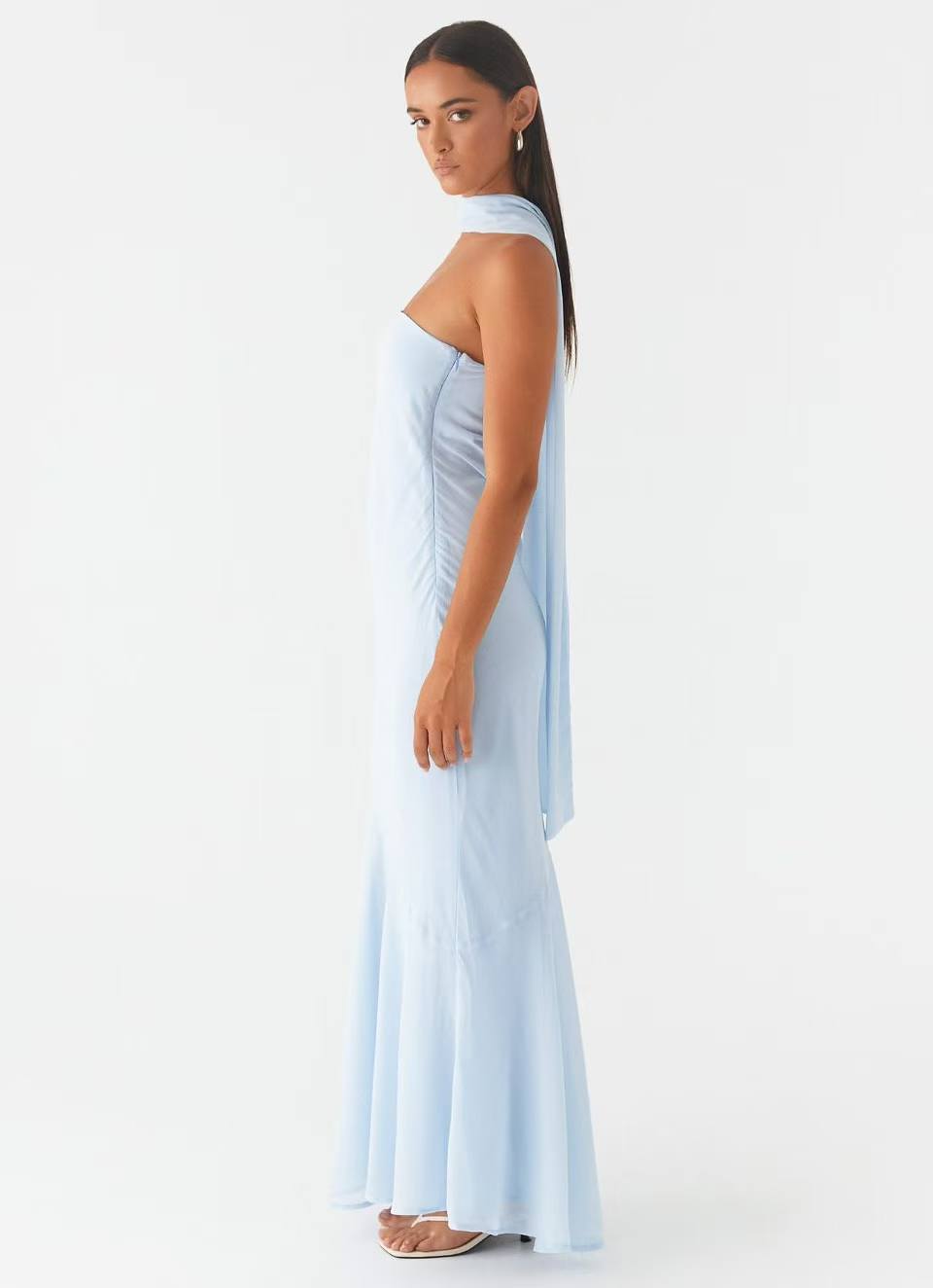 Women's Evening Bandeau Maxi Dress with Mermaid Skirt