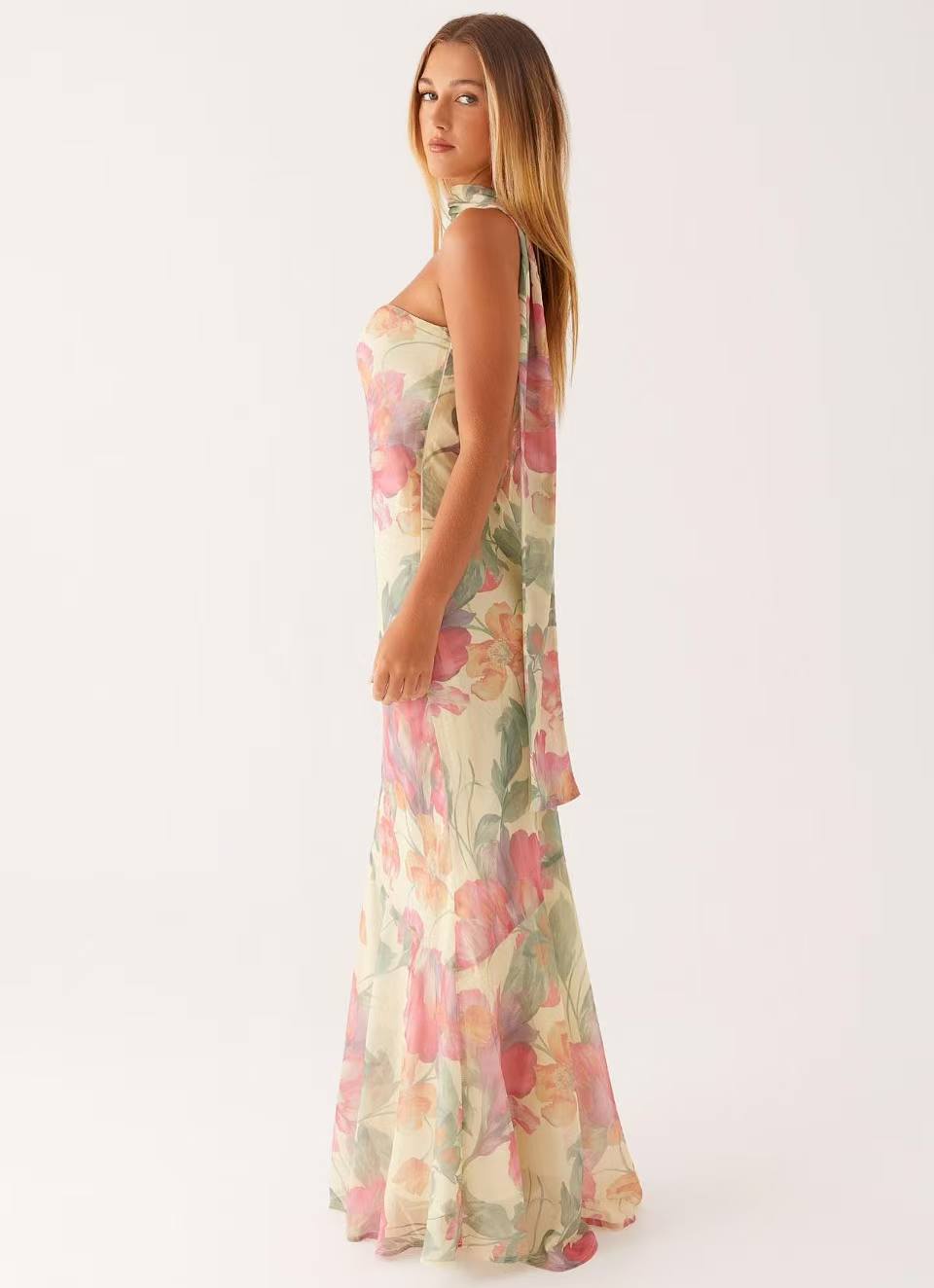 Women's Evening Bandeau Maxi Dress with Mermaid Skirt