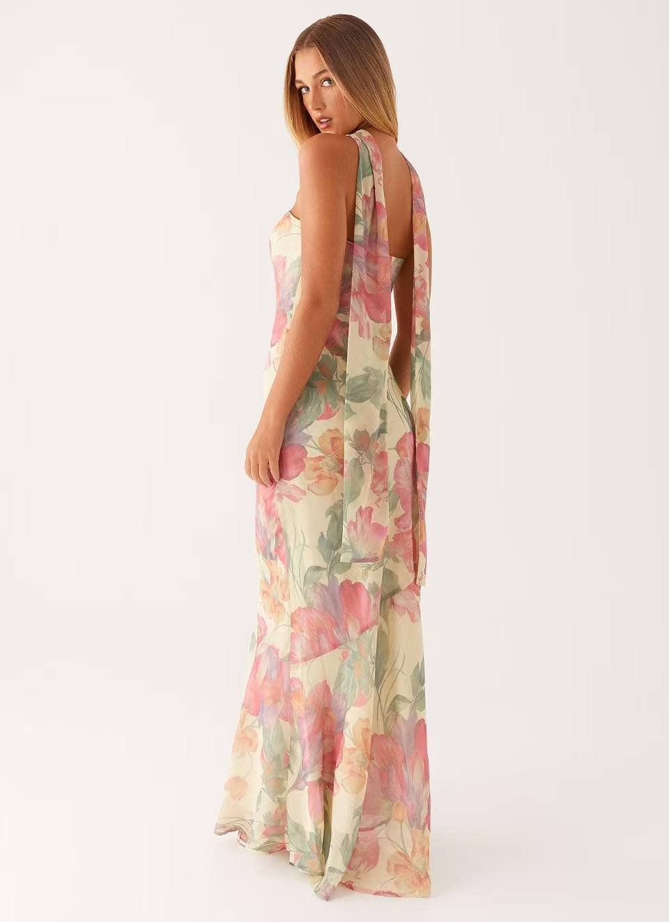 Women's Evening Bandeau Maxi Dress with Mermaid Skirt