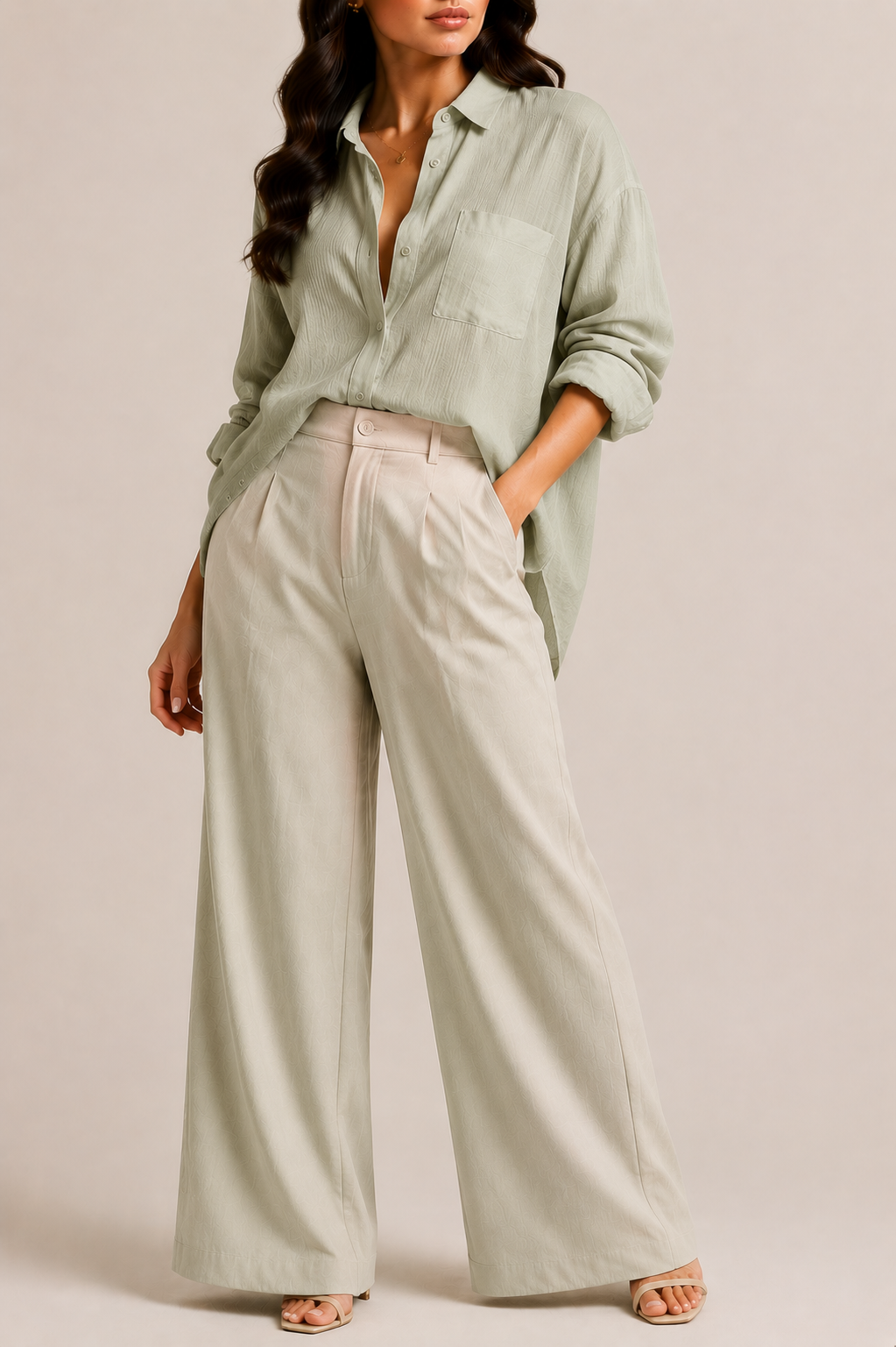 Oversized Shirt for Women with Button Front