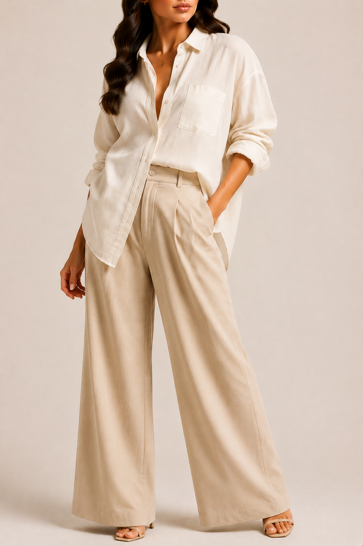 Oversized Shirt for Women with Button Front