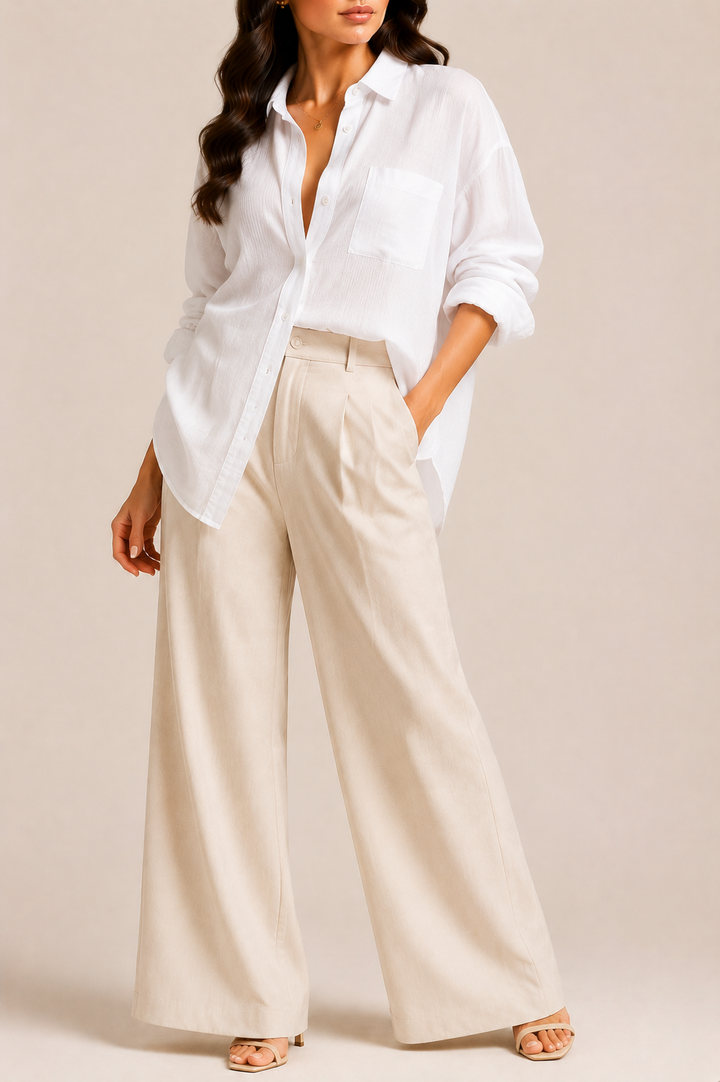 Oversized Shirt for Women with Button Front
