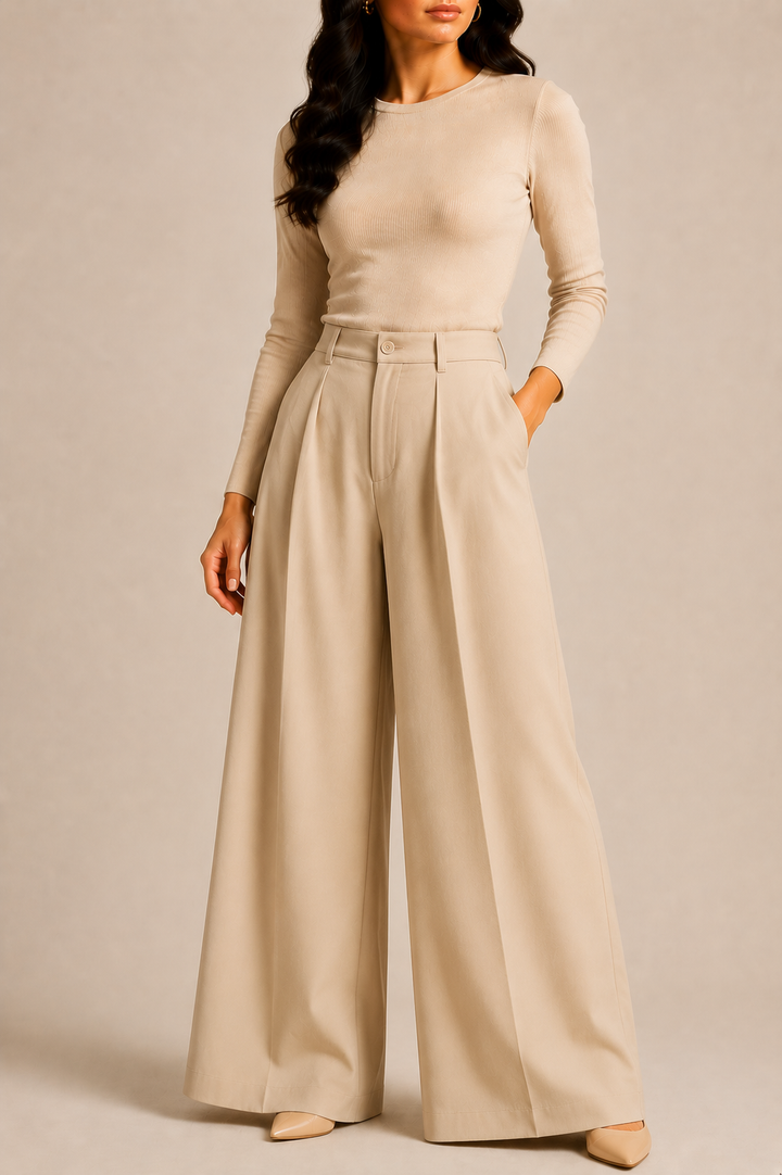 Palazzo Trousers for Women with High Waist