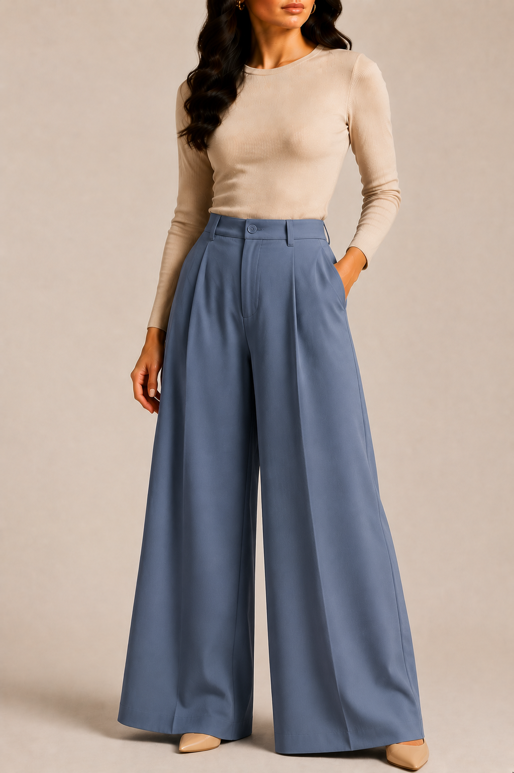 Palazzo Trousers for Women with High Waist