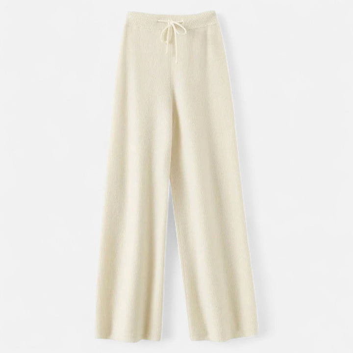 Women's Wide Leg Trousers with High Waist and Side Pockets