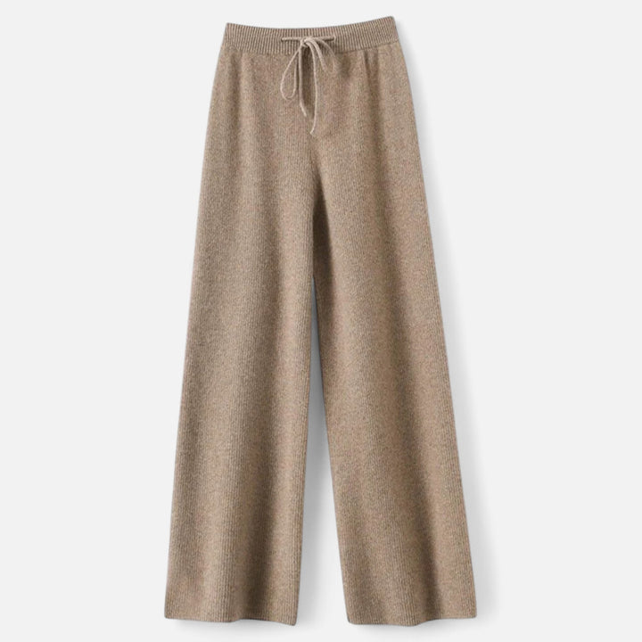 Women's Wide Leg Trousers with High Waist and Side Pockets