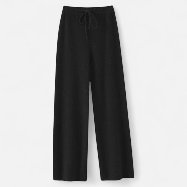 Women's Wide Leg Trousers with High Waist and Side Pockets