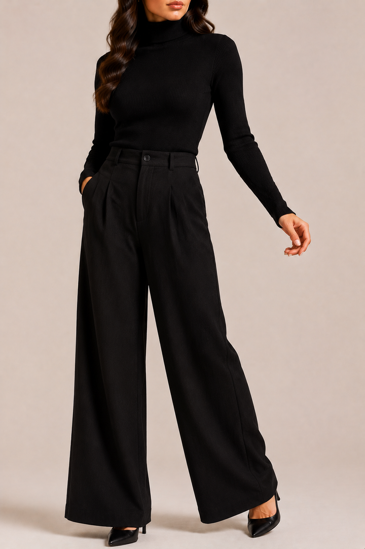 Turtleneck Top for Women with Long Sleeves