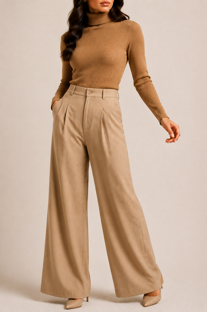 Turtleneck Top for Women with Long Sleeves