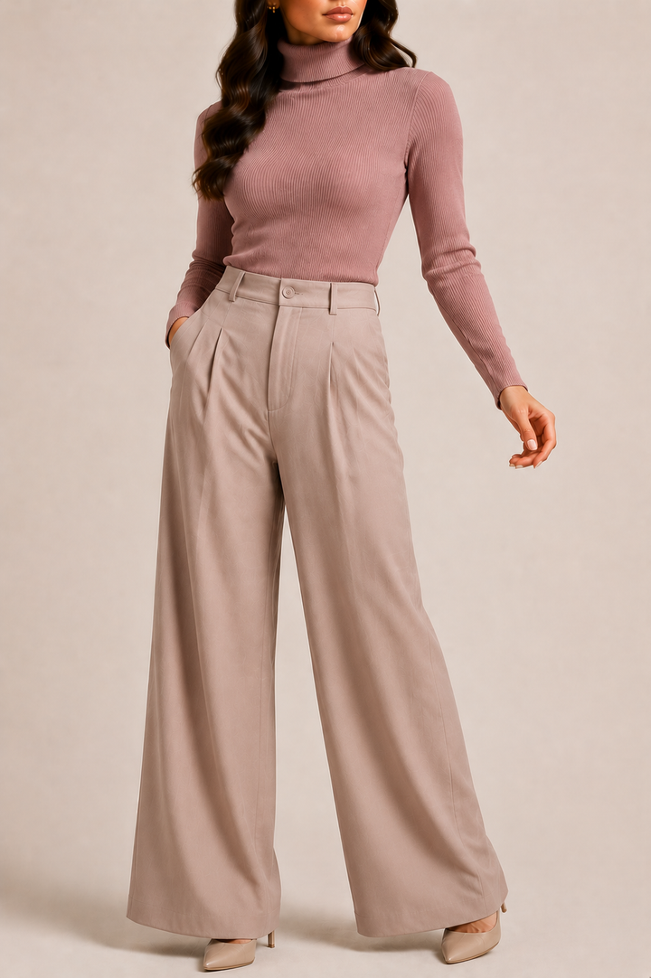 Turtleneck Top for Women with Long Sleeves