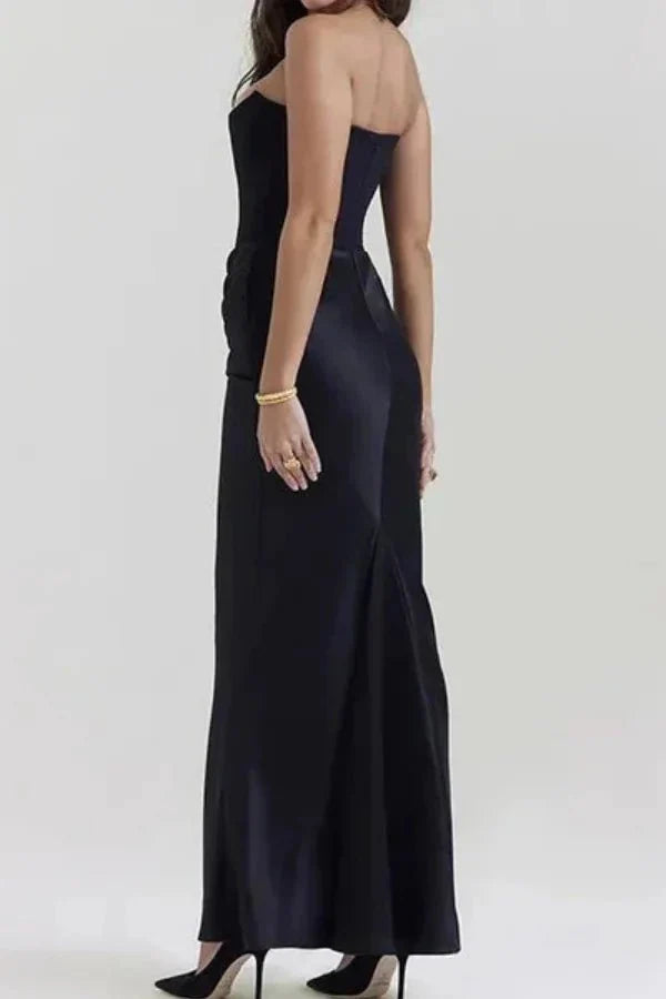 Women's Evening Strapless Maxi Dress with Mermaid Hem