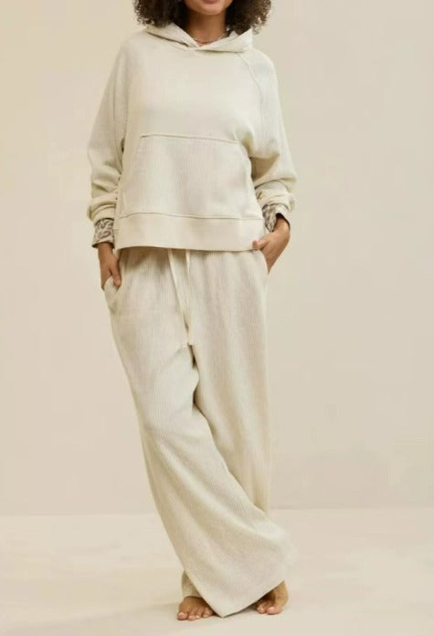 Lounge Co-Ord Set for Women with Wide Leg Trousers