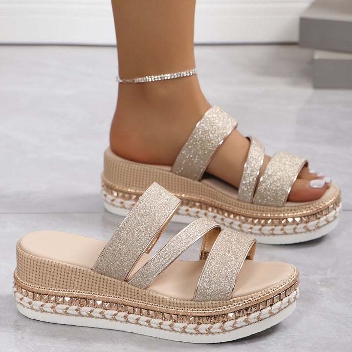 Women's Platform Espadrille Sandals with Adjustable Straps
