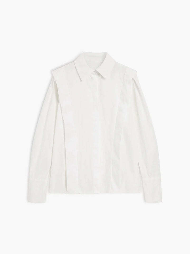 Women's Oversized Shirt Blouse with Long Sleeves and Button Front