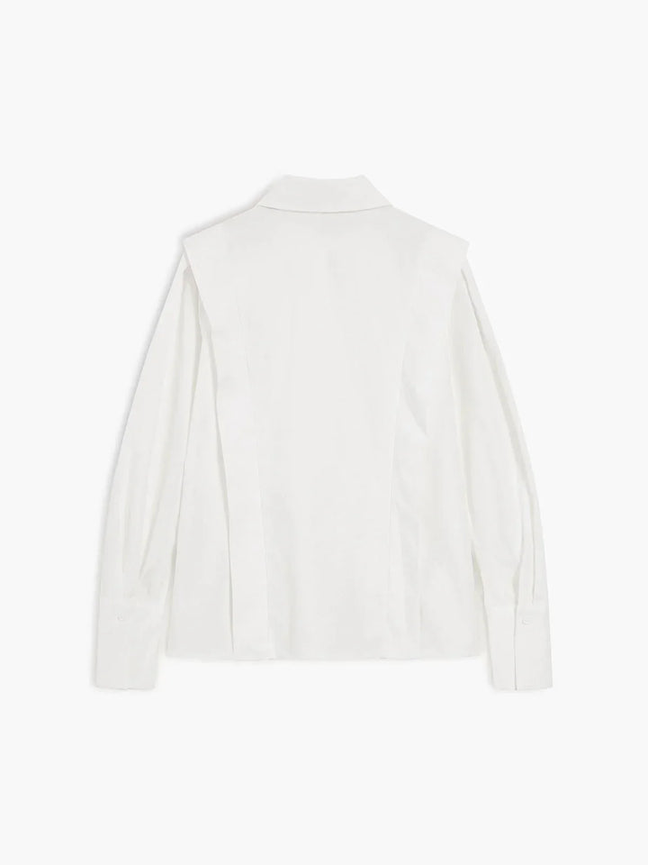Women's Oversized Shirt Blouse with Long Sleeves and Button Front