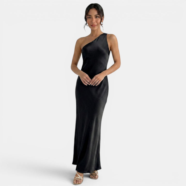 Women's Evening Maxi Dress with Open Back and Sleeveless Design