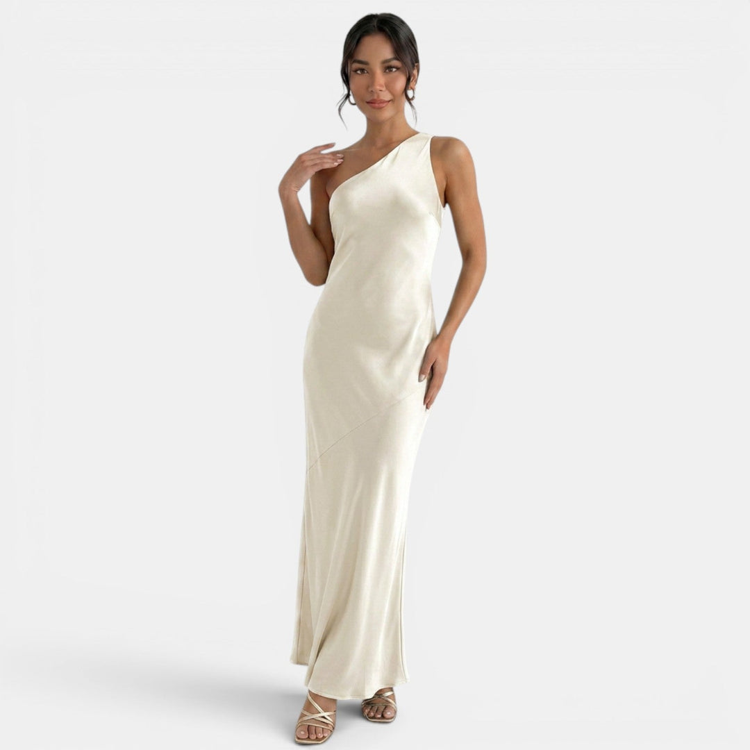Women's Evening Maxi Dress with Open Back and Sleeveless Design