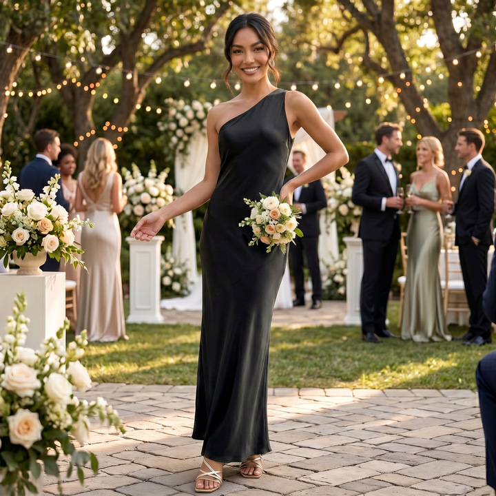 Women's Evening Maxi Dress with Open Back and Sleeveless Design