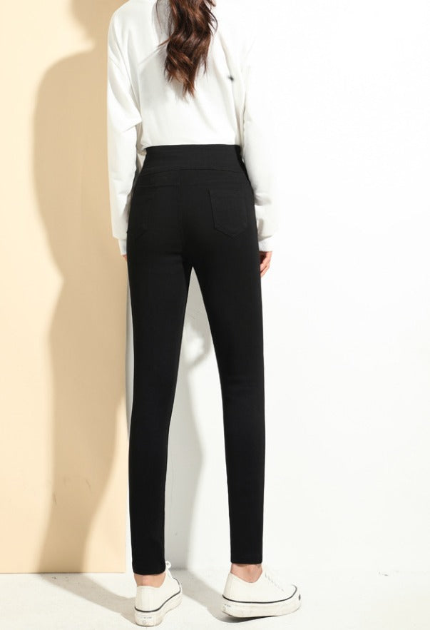 Women's Slim Fit Ankle Trousers with Stretch Fabric
