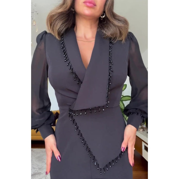 Women's Blazer Co-Ord Set with Tailored Jacket and Wide Leg Trousers