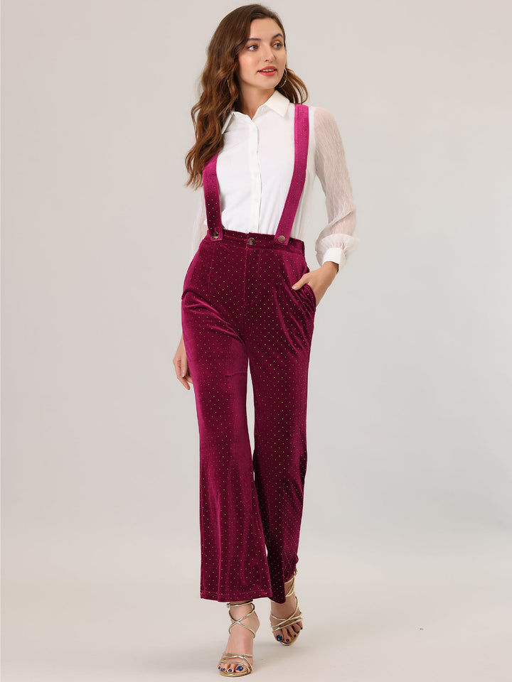 Women's High Waist Trousers with Cropped Leg and Button Detail