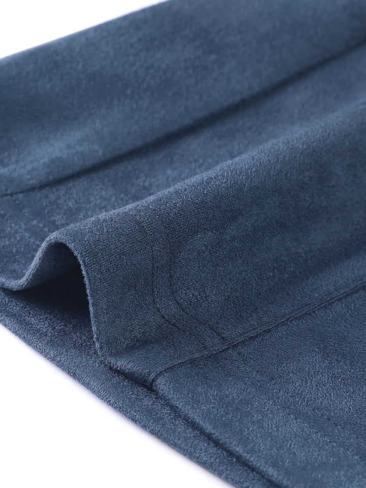 Women's High Waist Trousers with Flared Leg and Side Split
